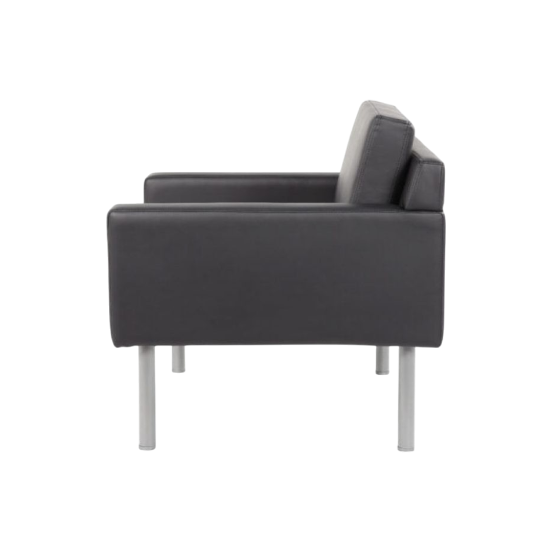 Boss Black Antimicrobial Vinyl Lounge Chair - Image 8
