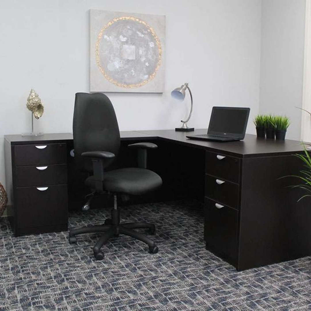 Boss High-Back Task Chair with Adjustable Arms, Black - Image 4