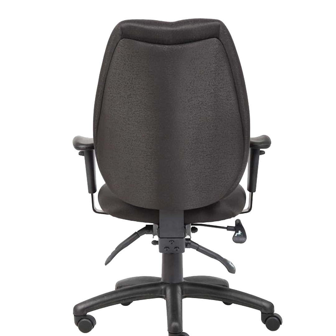 Boss High-Back Task Chair with Adjustable Arms, Black - Image 3