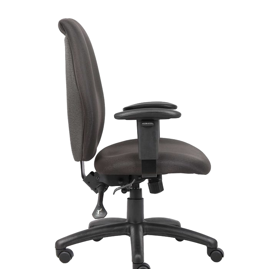 Boss High-Back Task Chair with Adjustable Arms, Black - Image 7