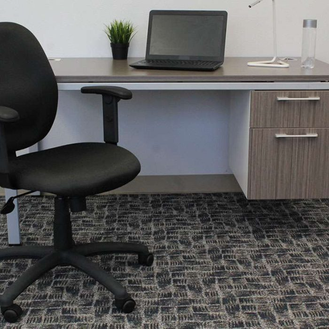 Boss Mid-Back Task Chair with Adjustable Arms, Black - Image 2