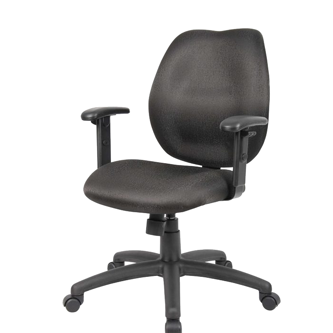 Boss Mid-Back Task Chair with Adjustable Arms, Black - Image 6