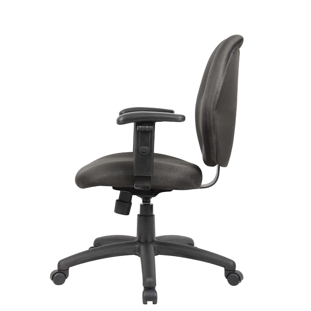Boss Mid-Back Task Chair with Adjustable Arms, Black - Image 5