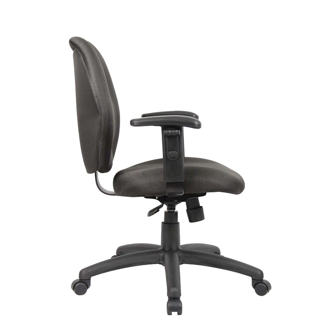 Boss Mid-Back Task Chair with Adjustable Arms, Black - Image 4