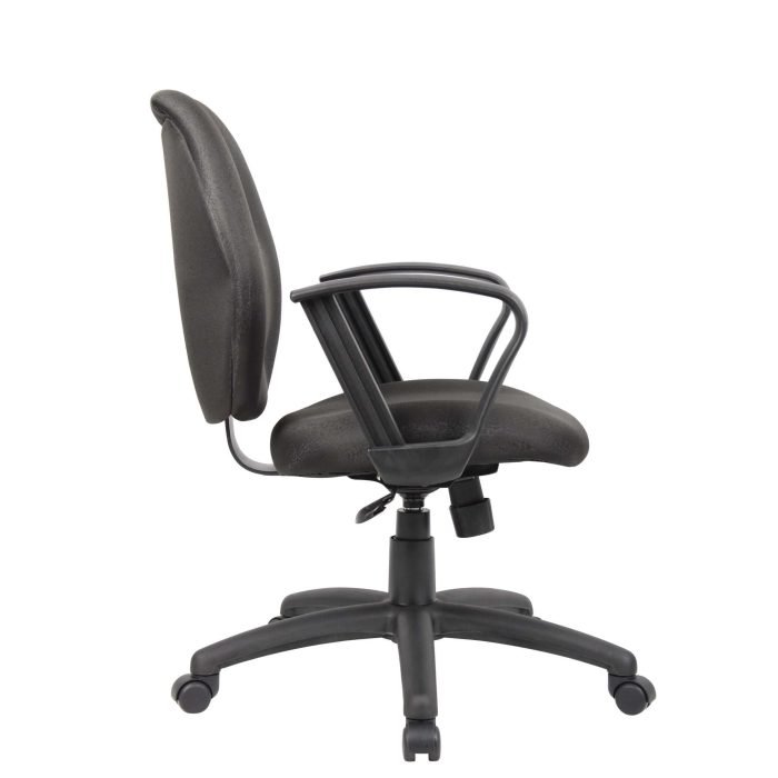 Boss Black Task Chair W/Loop Arms - Image 4