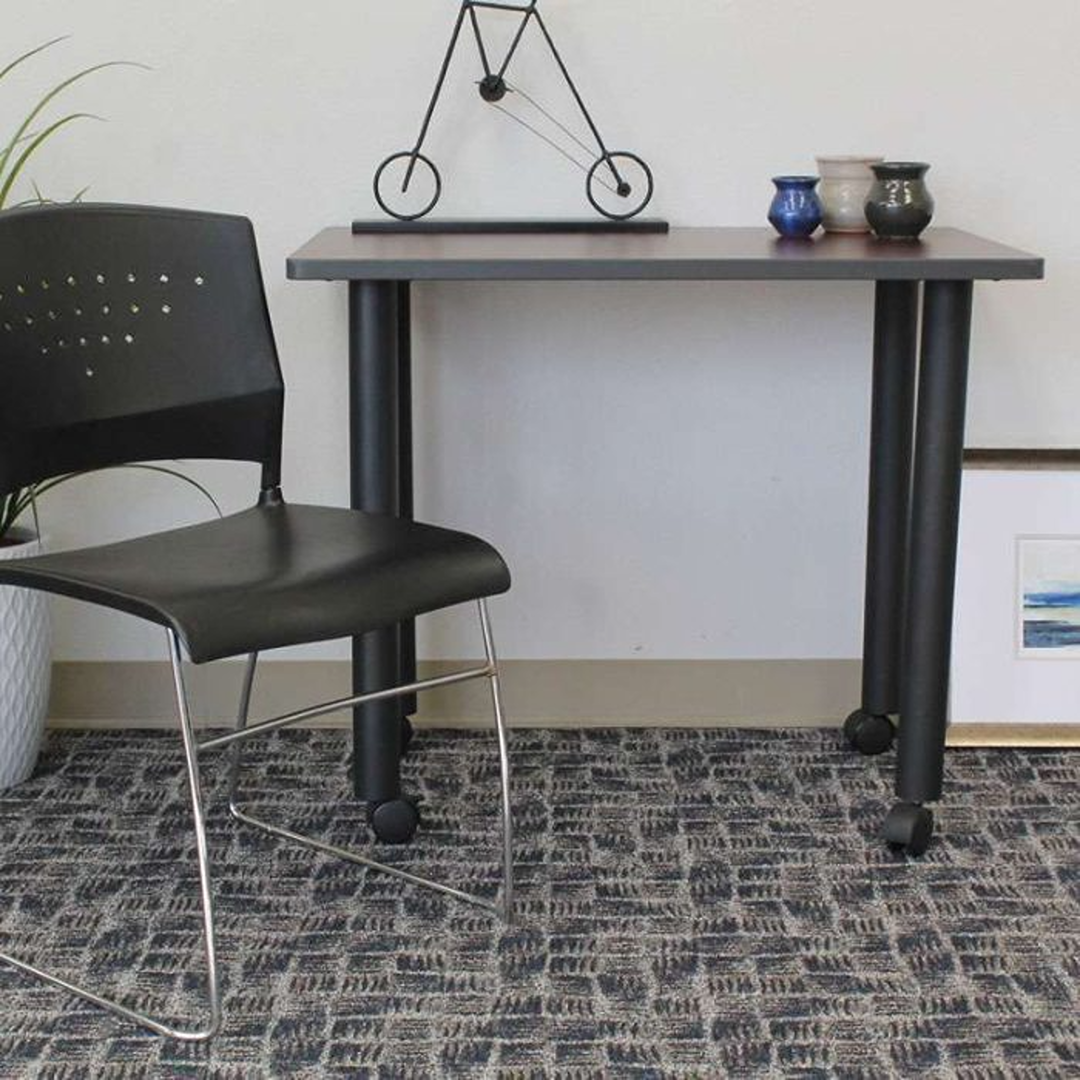 Boss Black Stack Chair With Chrome Frame, (1 chair) - Image 2