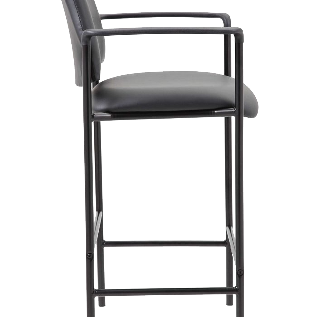 Boss Contemporary Counter Stool In Black Caressoft Vinyl - Image 4