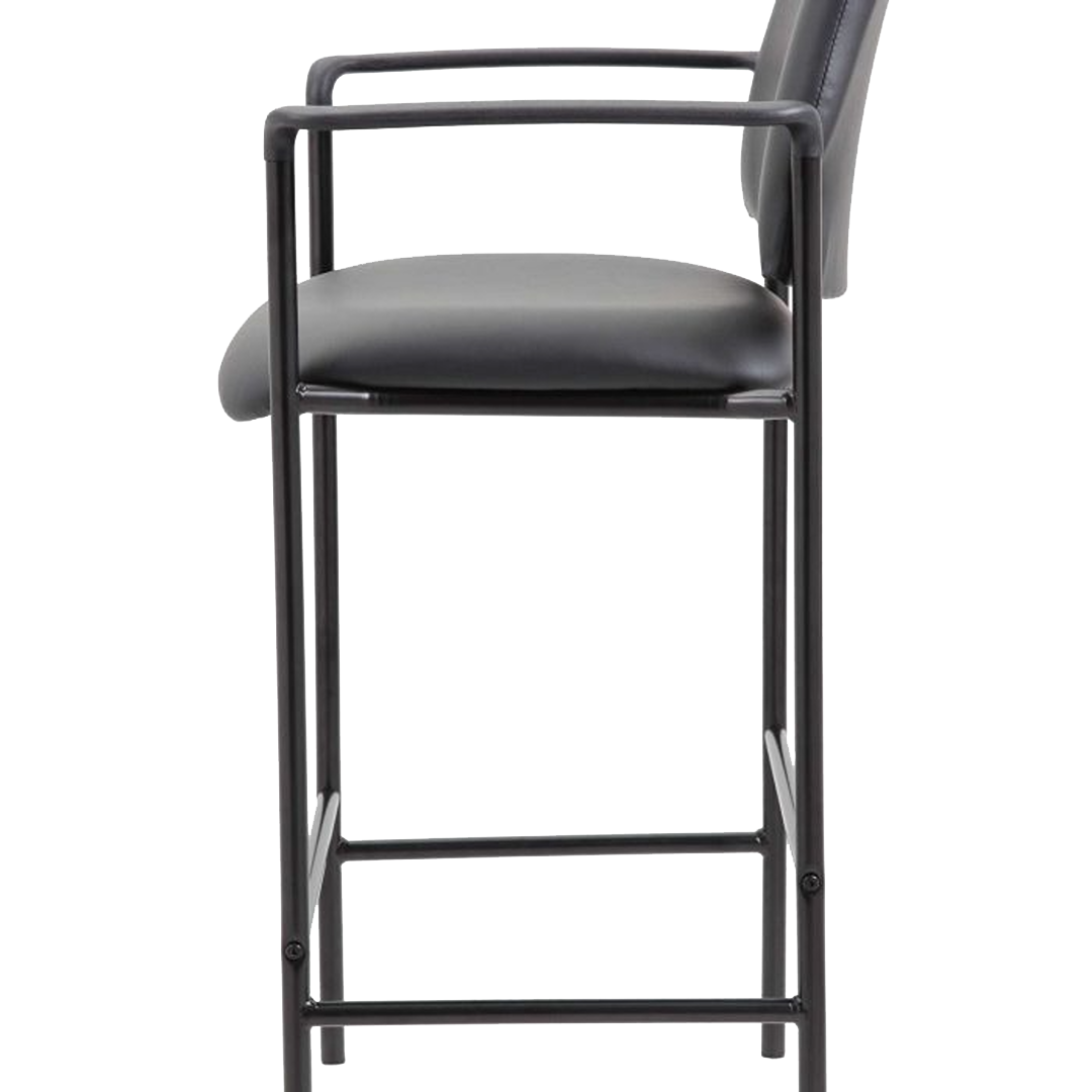 Boss Contemporary Counter Stool In Black Caressoft Vinyl - Image 7