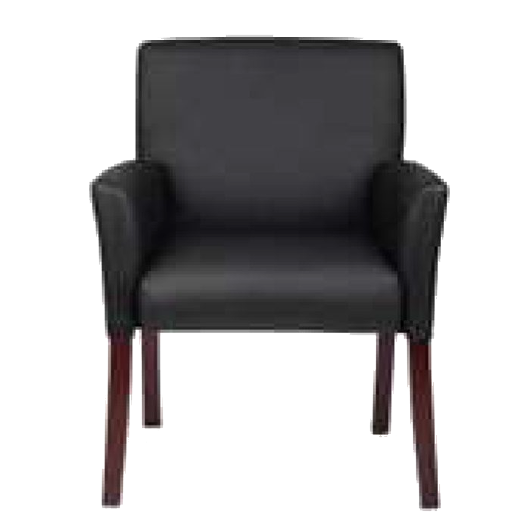 Boss Box Arm guest, accent or dining chair W/Mahogany Finish - Image 4