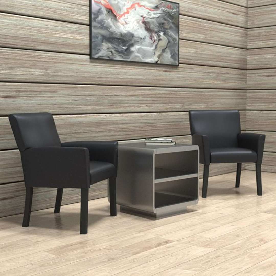 Boss Box Arm guest, accent or dining chair W/Black Base - Image 2