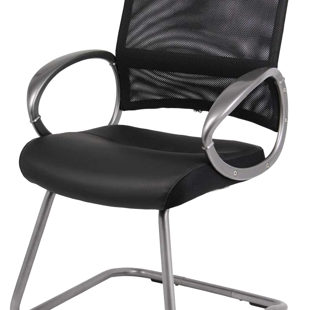 Boss Mesh Back W/ Pewter Finish Guest Chair - Image 3