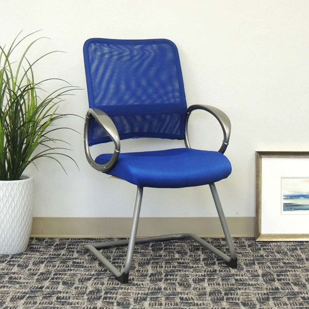 Boss Mesh Back W/ Pewter Finish Guest Chair - Image 2