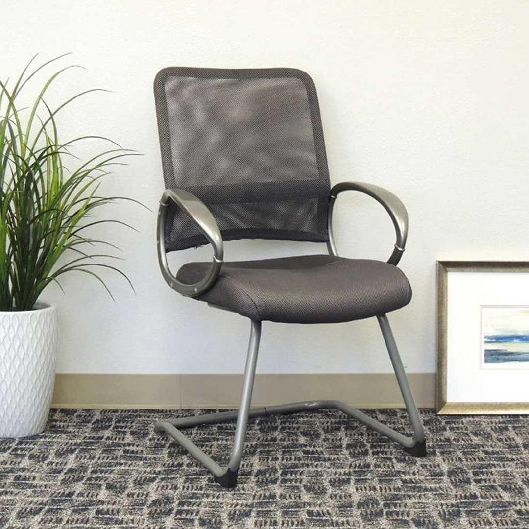 Boss Mesh Back W/ Pewter Finish Guest Chair - Image 2