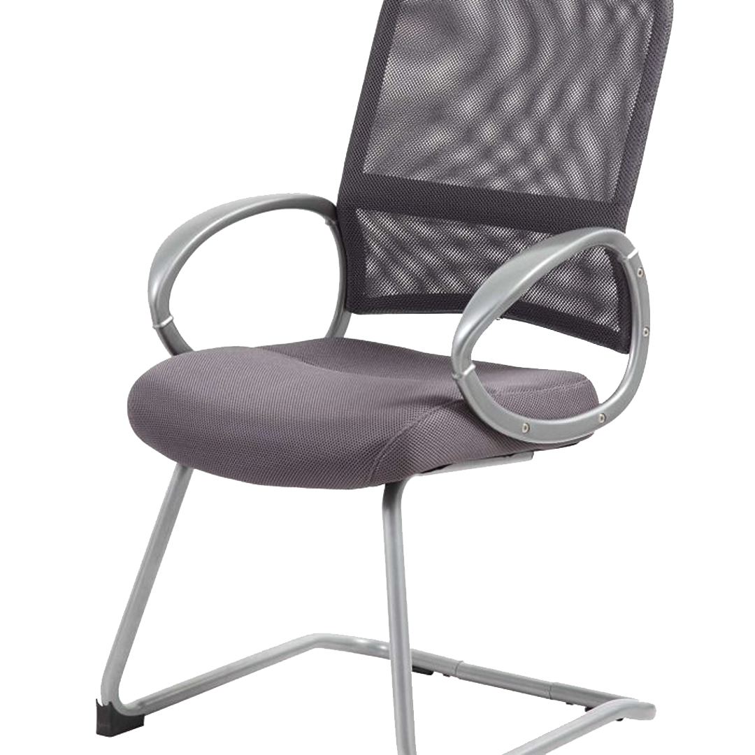 Boss Mesh Back W/ Pewter Finish Guest Chair - Image 7