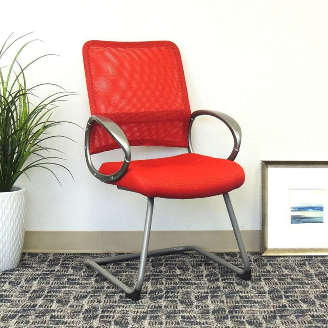 Boss Mesh Back W/ Pewter Finish Guest Chair - Image 2