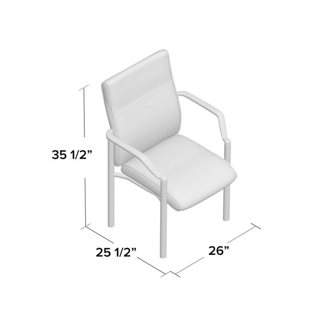 Boss Mid Back Guest Chair In LeatherPlus - Image 2