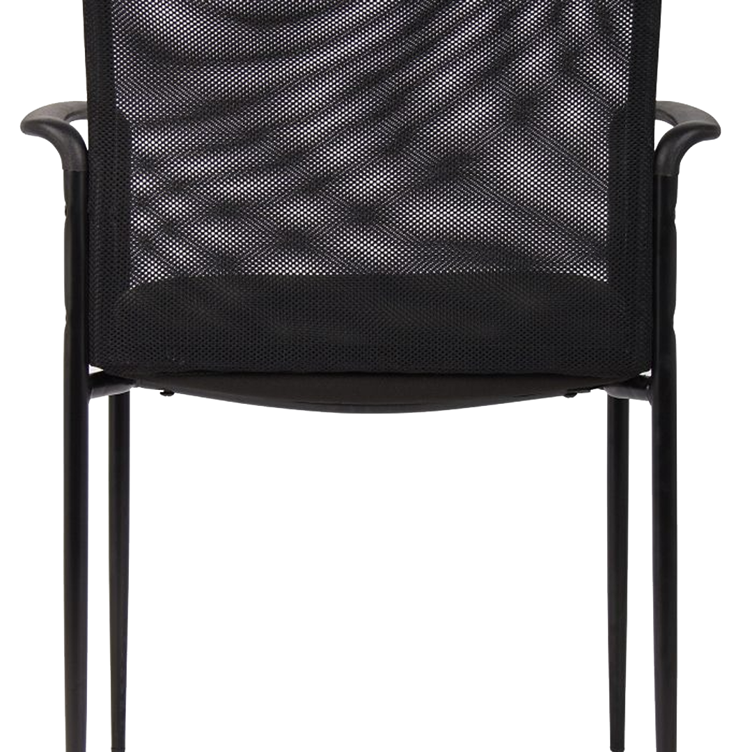 Boss Stackable Mesh Guest Chair, Black - Image 4