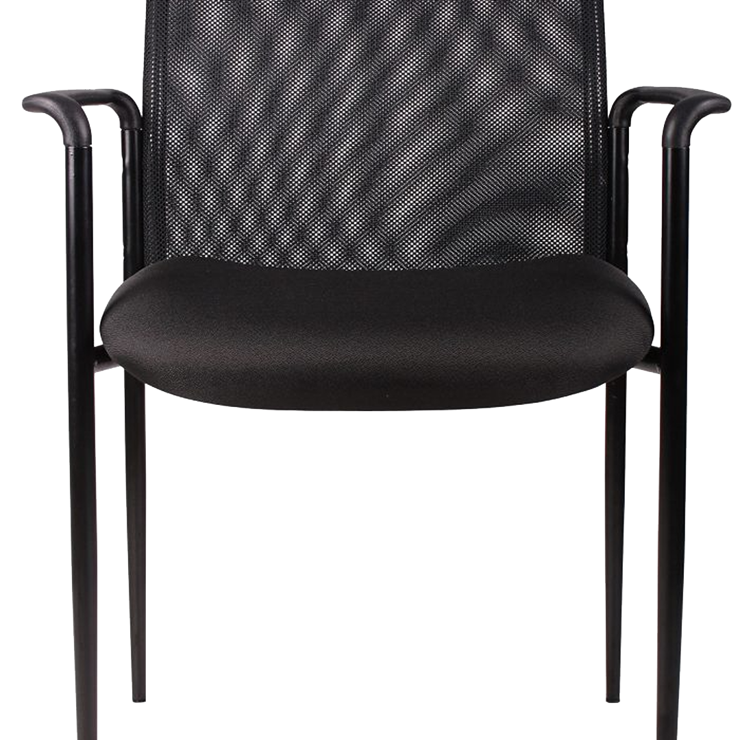 Boss Stackable Mesh Guest Chair, Black - Image 3