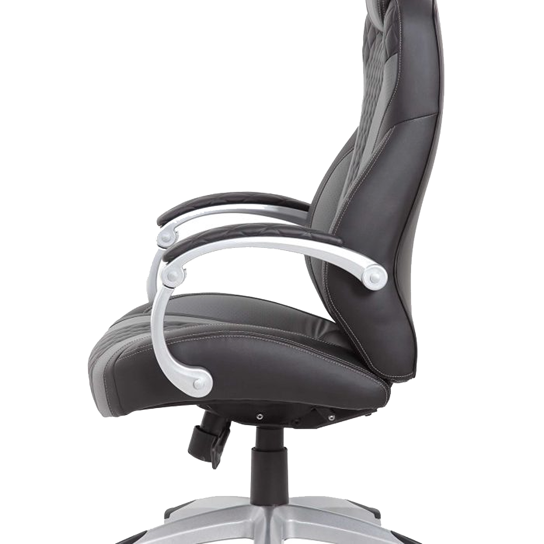 Boss Hinged Arm Executive Chair With Synchro-Tilt, Black/Grey - Image 6