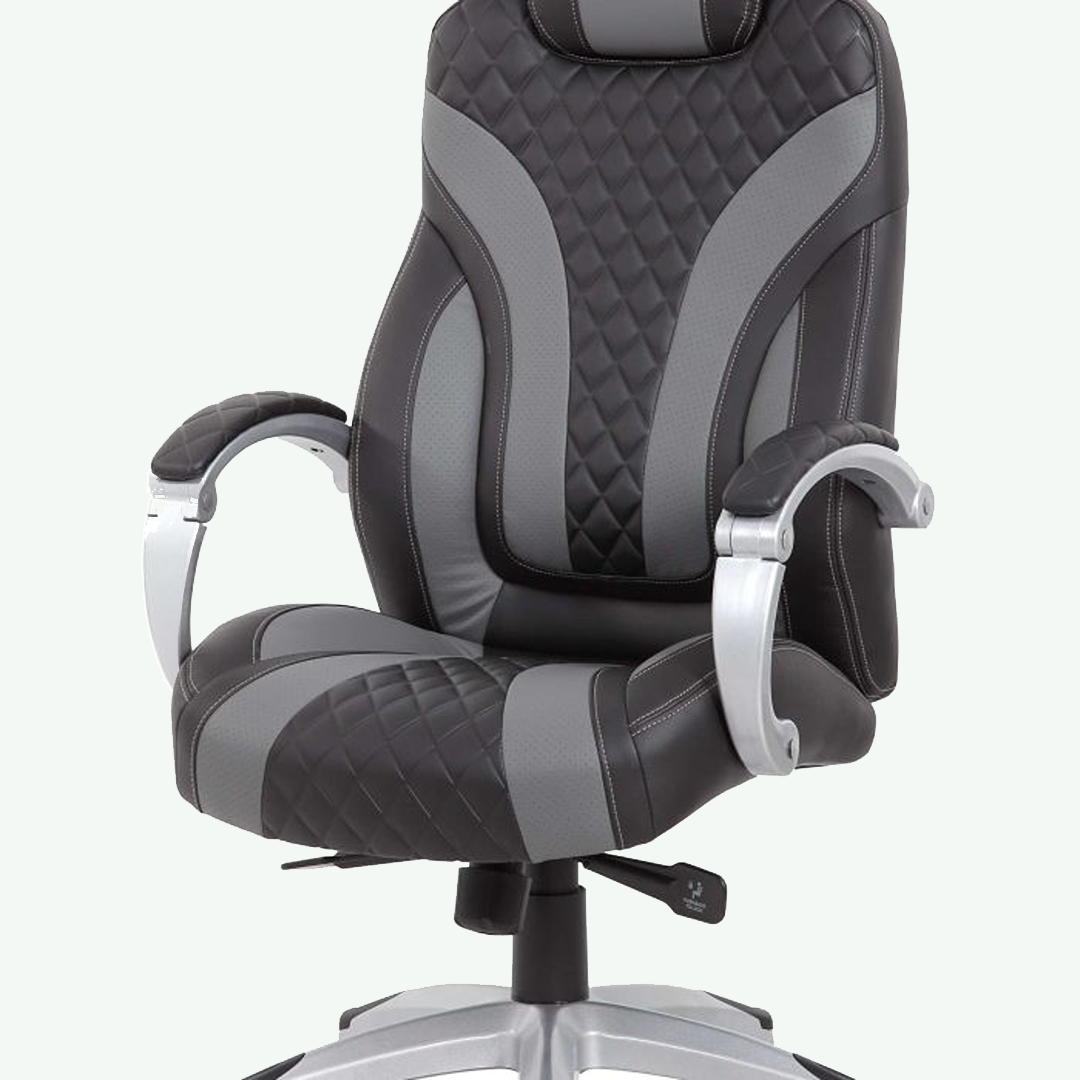 Boss Hinged Arm Executive Chair With Synchro-Tilt, Black/Grey - Image 3