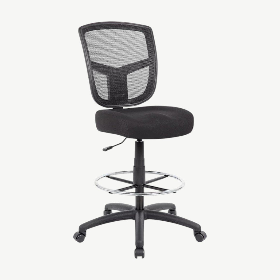 Boss Contract Mesh Armless Drafting Stool - Image 2
