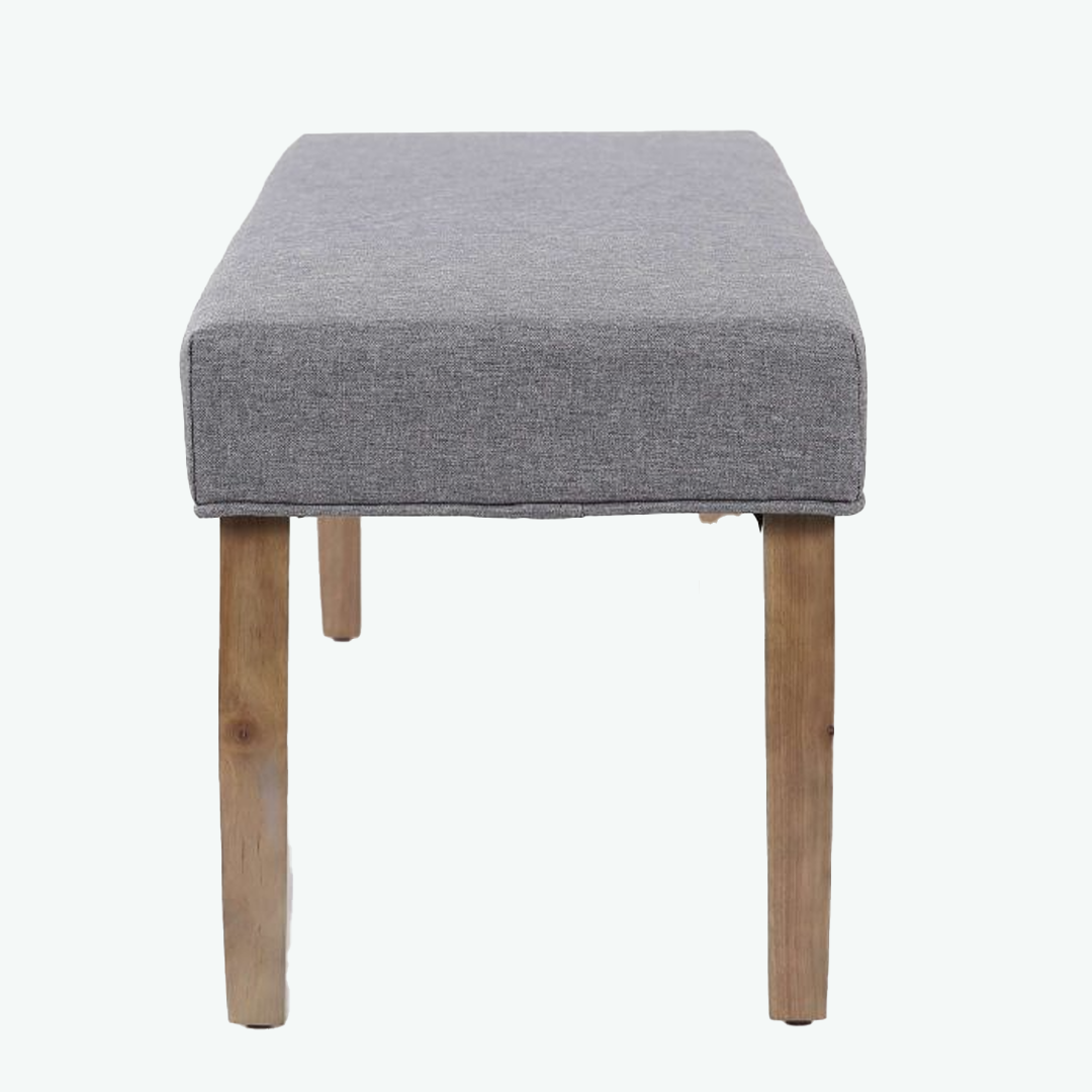 Boss Grey Linen Tailored Bench - Image 2