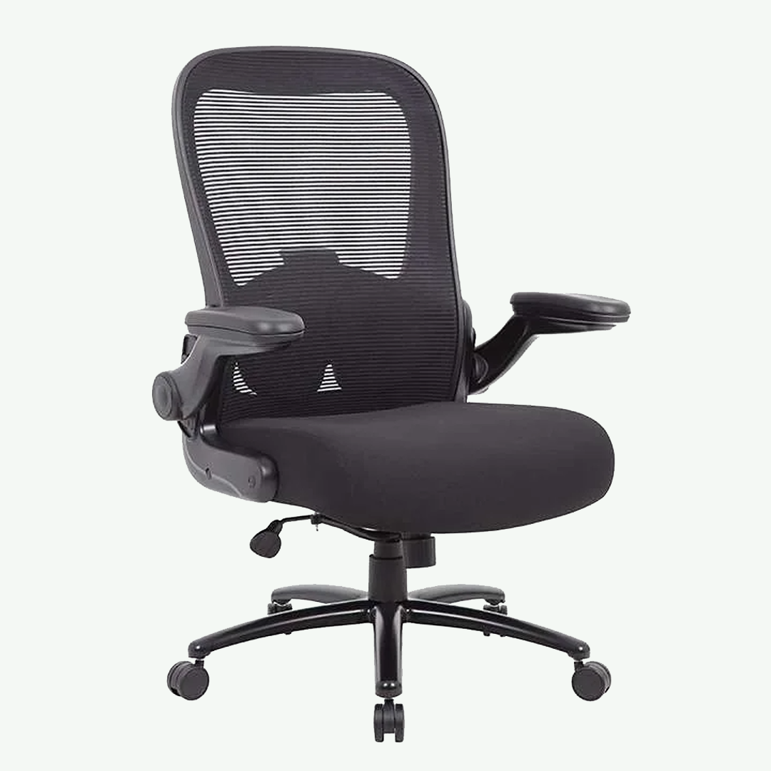 Boss Heavy Duty Flip Arm Mesh Task Chair - Image 2