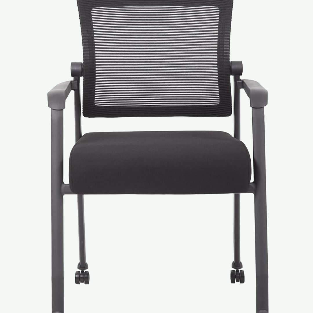 Boss Linear Mesh 4-Legged Guest Chair w/ Casters - Image 2