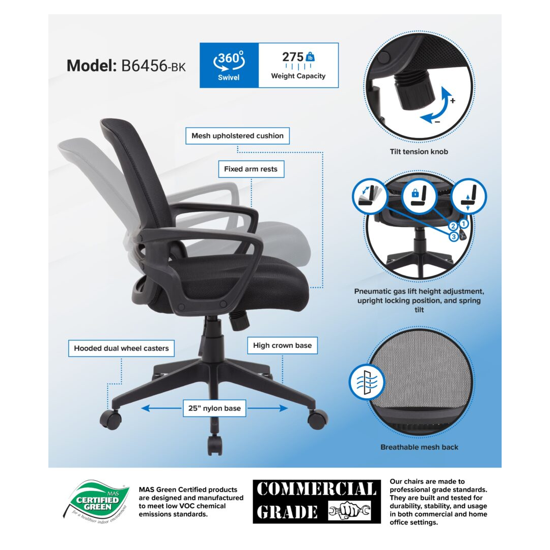 Boss Mesh Task Chair, Black - Image 5