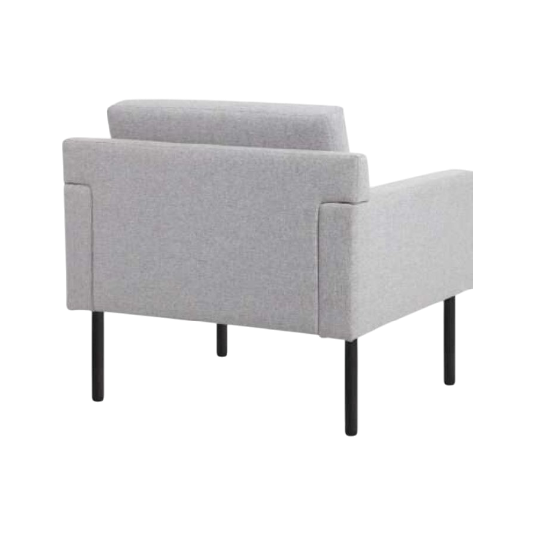 Boss Grey Poly-Linen Weave Lounge Chair - Image 4