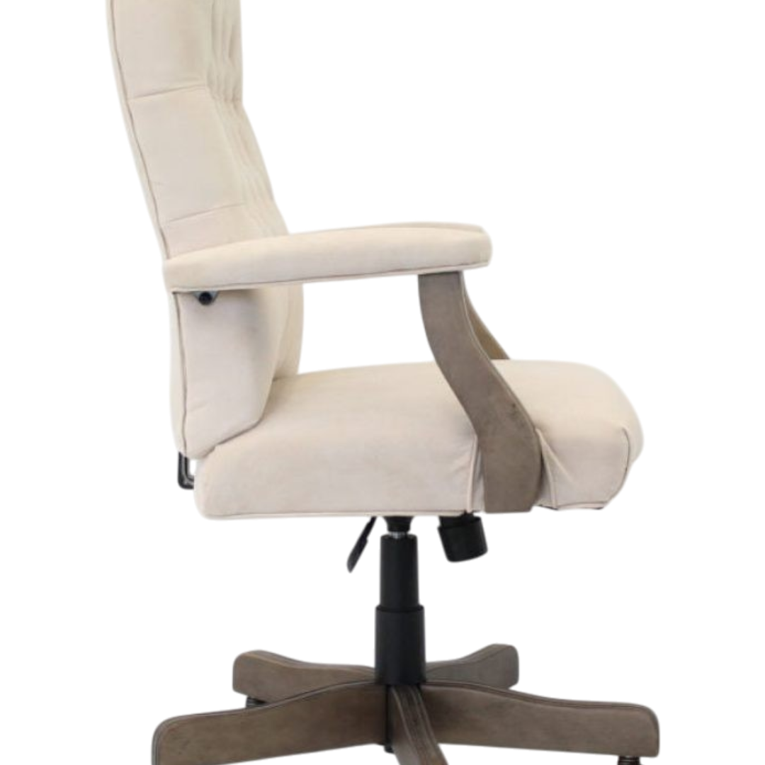 Boss Classic Executive Oxblood Vinyl Chair With Mahogany Finish Frame - Image 3