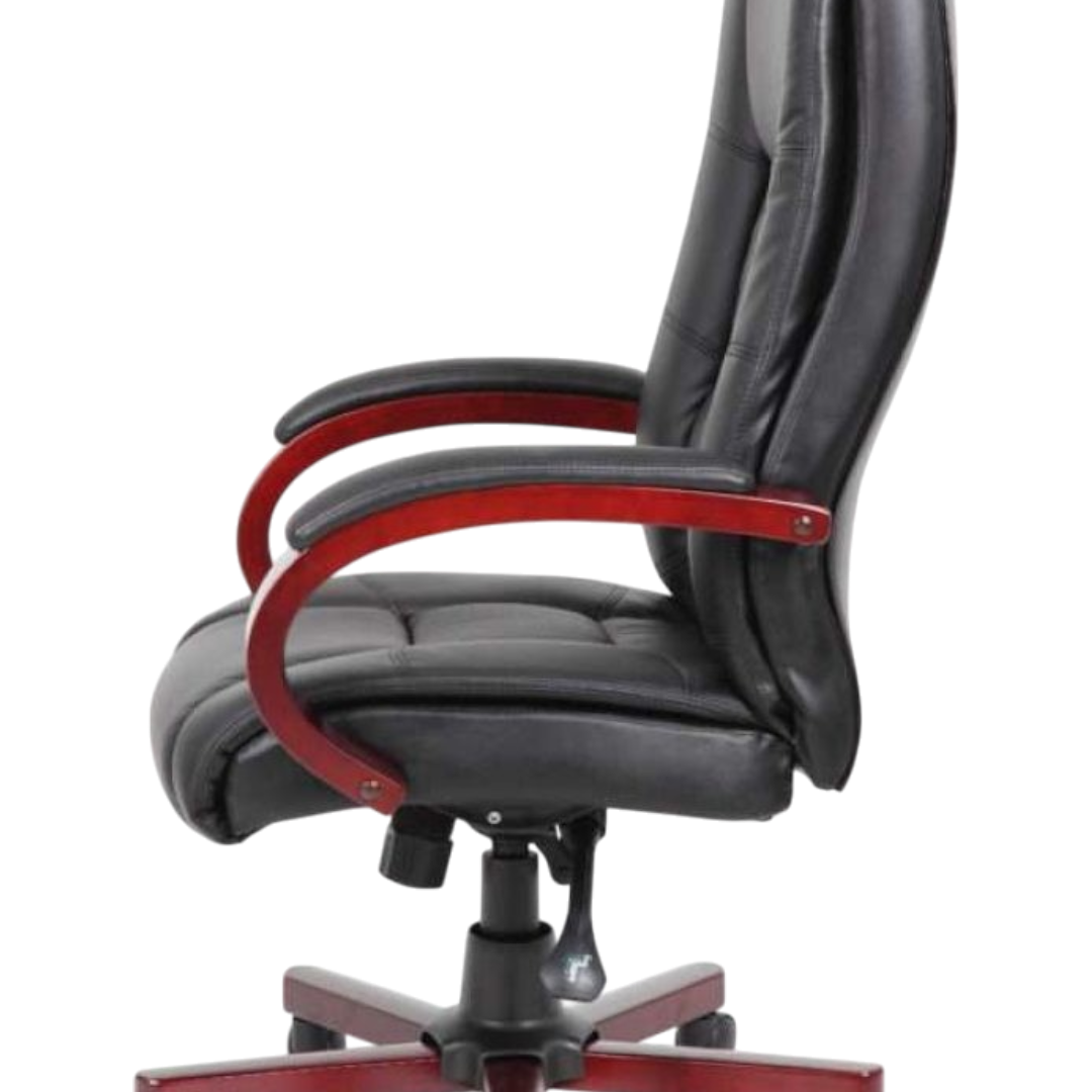 Boss High Back Executive Wood Finished Chairs - Image 4