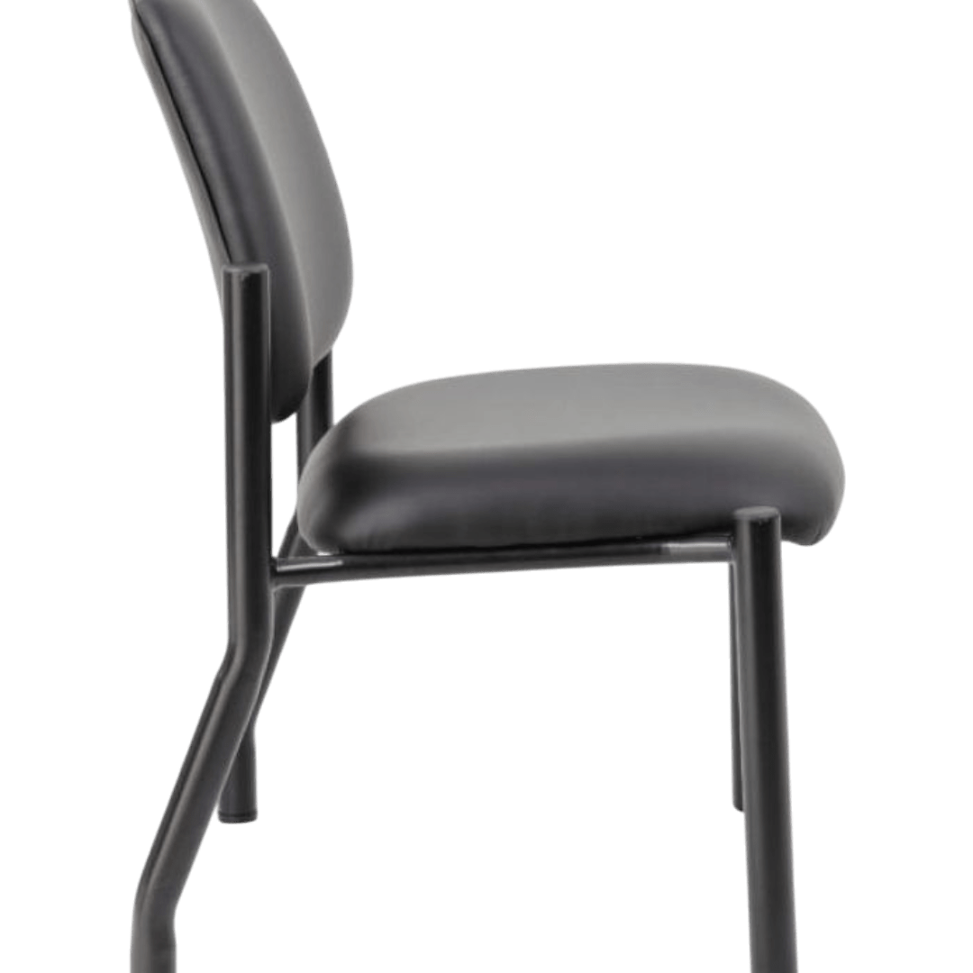 Boss Mid Back Armless Guest Chair, 400 lb capacity, Antimicrobial Vinyl - Image 5