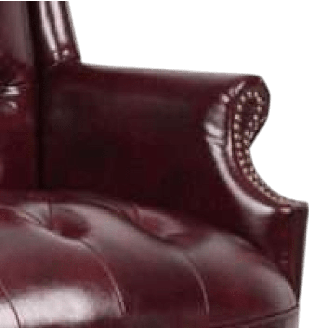 Boss Wingback Traditional Chair In Burgundy - Image 3