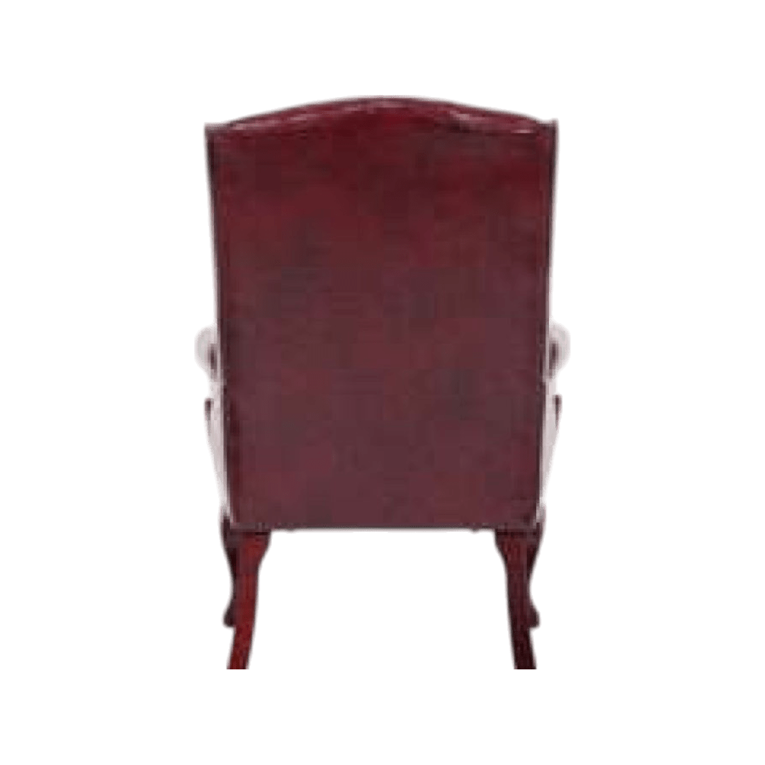 Boss Wingback Traditional Chair In Burgundy - Image 4