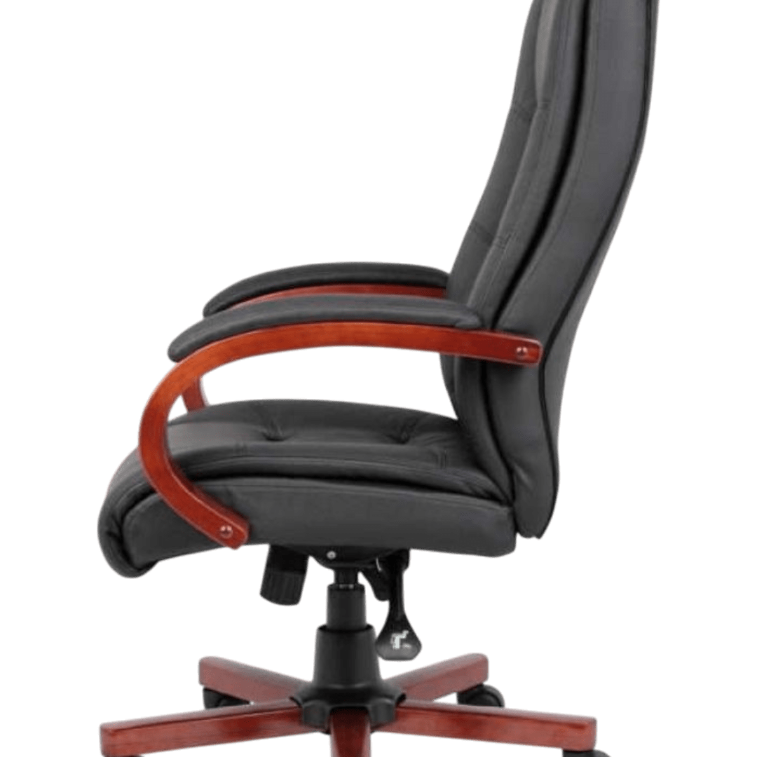 Boss High Back Executive Wood Finished Chairs - Image 4