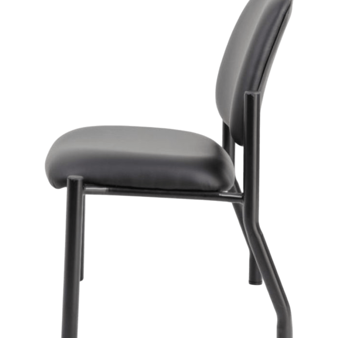 Boss Mid Back Armless Guest Chair, 400 lb capacity, Antimicrobial Vinyl - Image 7
