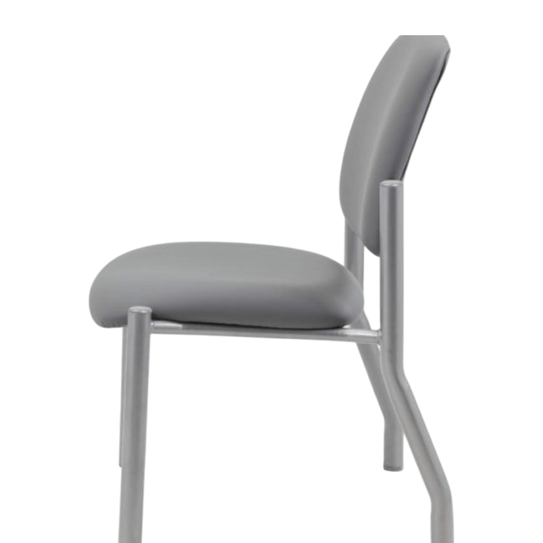 Boss Mid Back Armless Guest Chair, 300 lb capacity, Antimicrobial Vinyl - Image 6