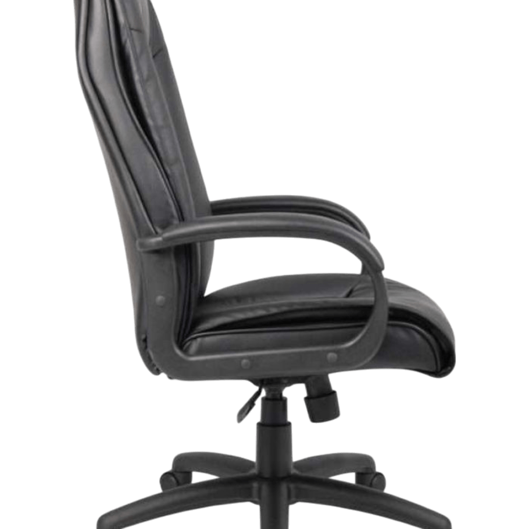 Boss Executive Leather Plus Chair W/Padded Arm - Image 3