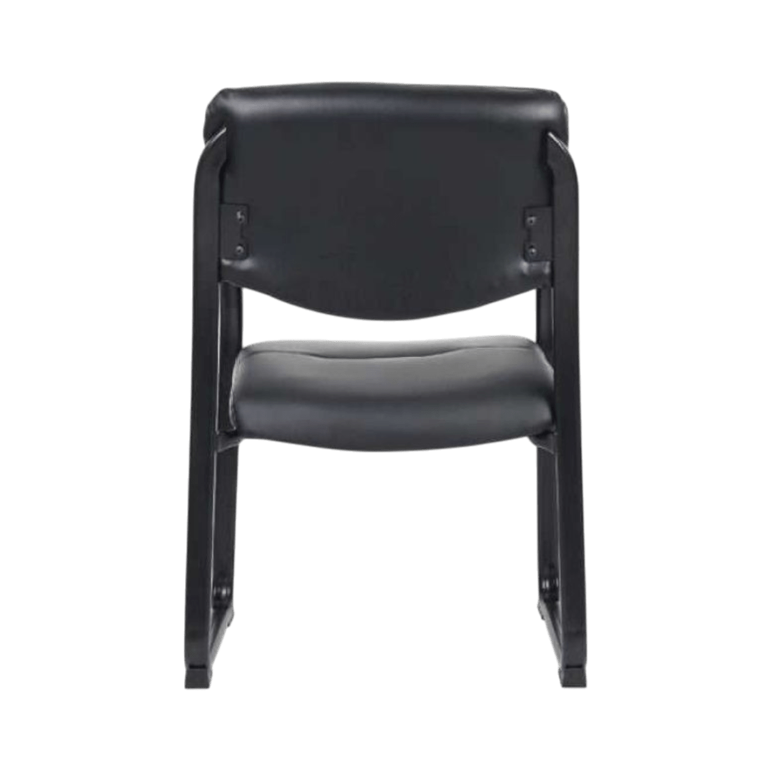 Boss Leather Sled Base Side Chair W/ Arms - Image 7