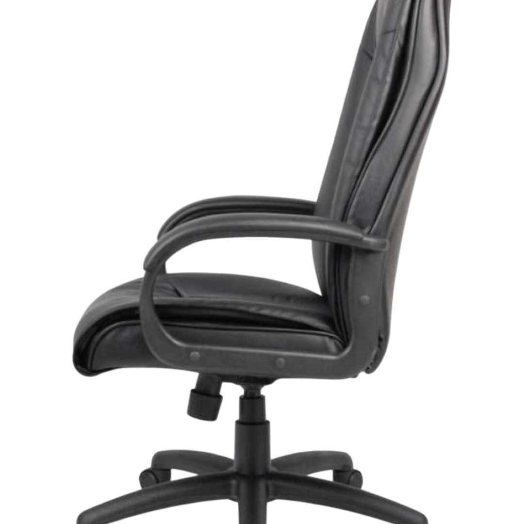 Boss Executive Leather Plus Chair W/Padded Arm - Image 5