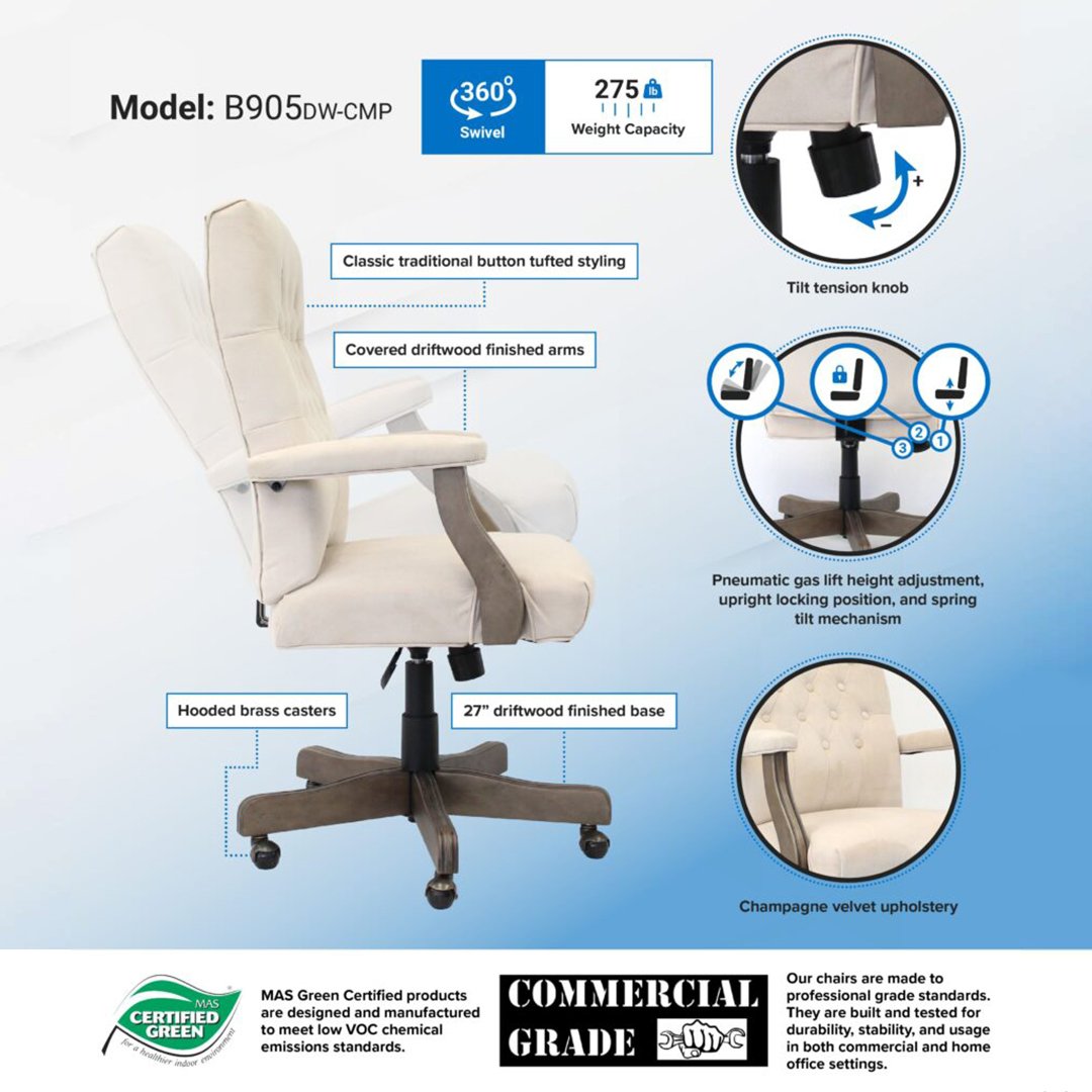 Boss Classic Executive Oxblood Vinyl Chair With Mahogany Finish Frame - Image 5