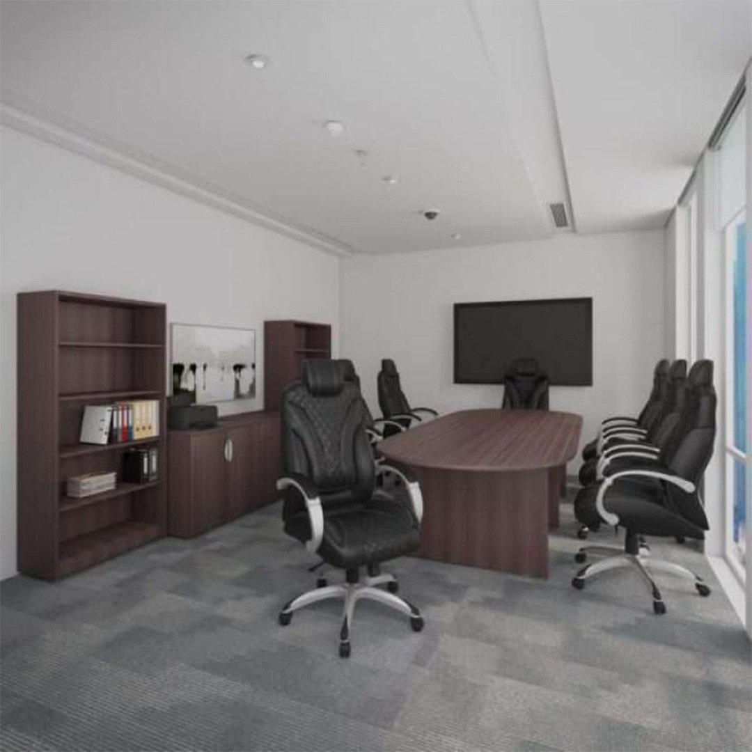 Boss Executive Hinged Arm Chair - Black/Grey - Image 6