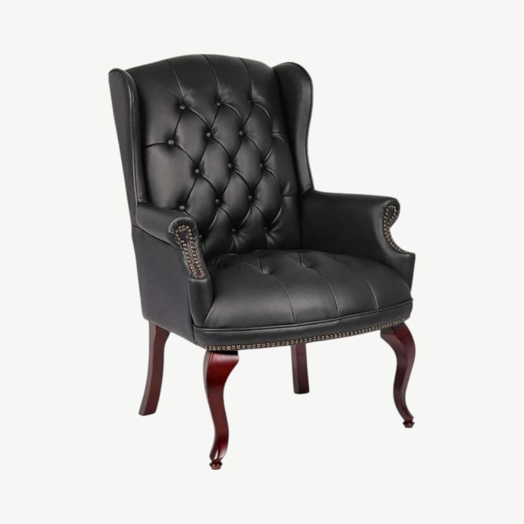 Boss Wingback Traditional Chair In Black - Image 2