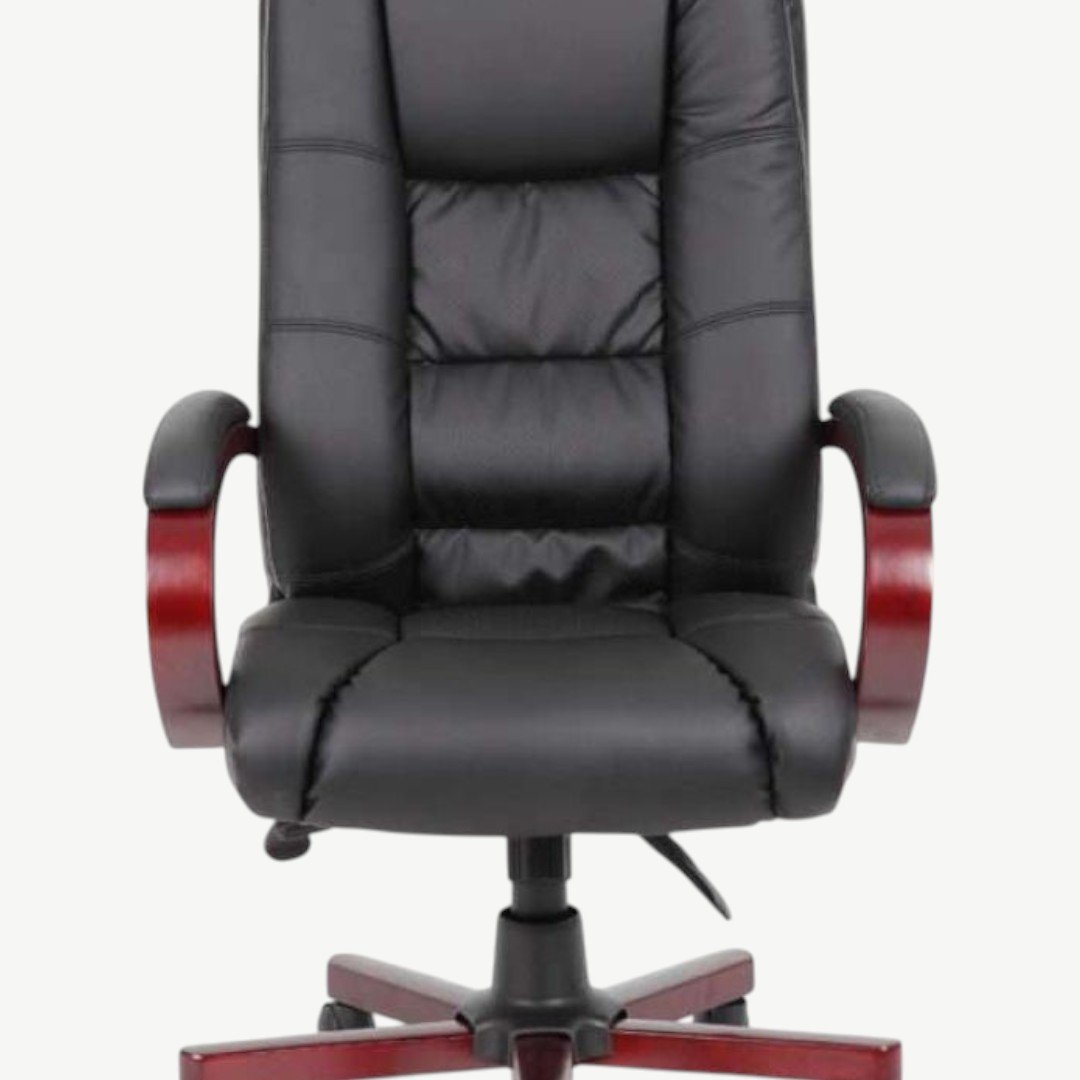 Boss High Back Executive Wood Finished Chairs - Image 2