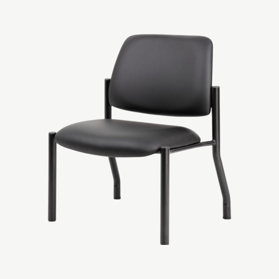 Boss Mid Back Armless Guest Chair, 400 lb capacity, Antimicrobial Vinyl - Image 2