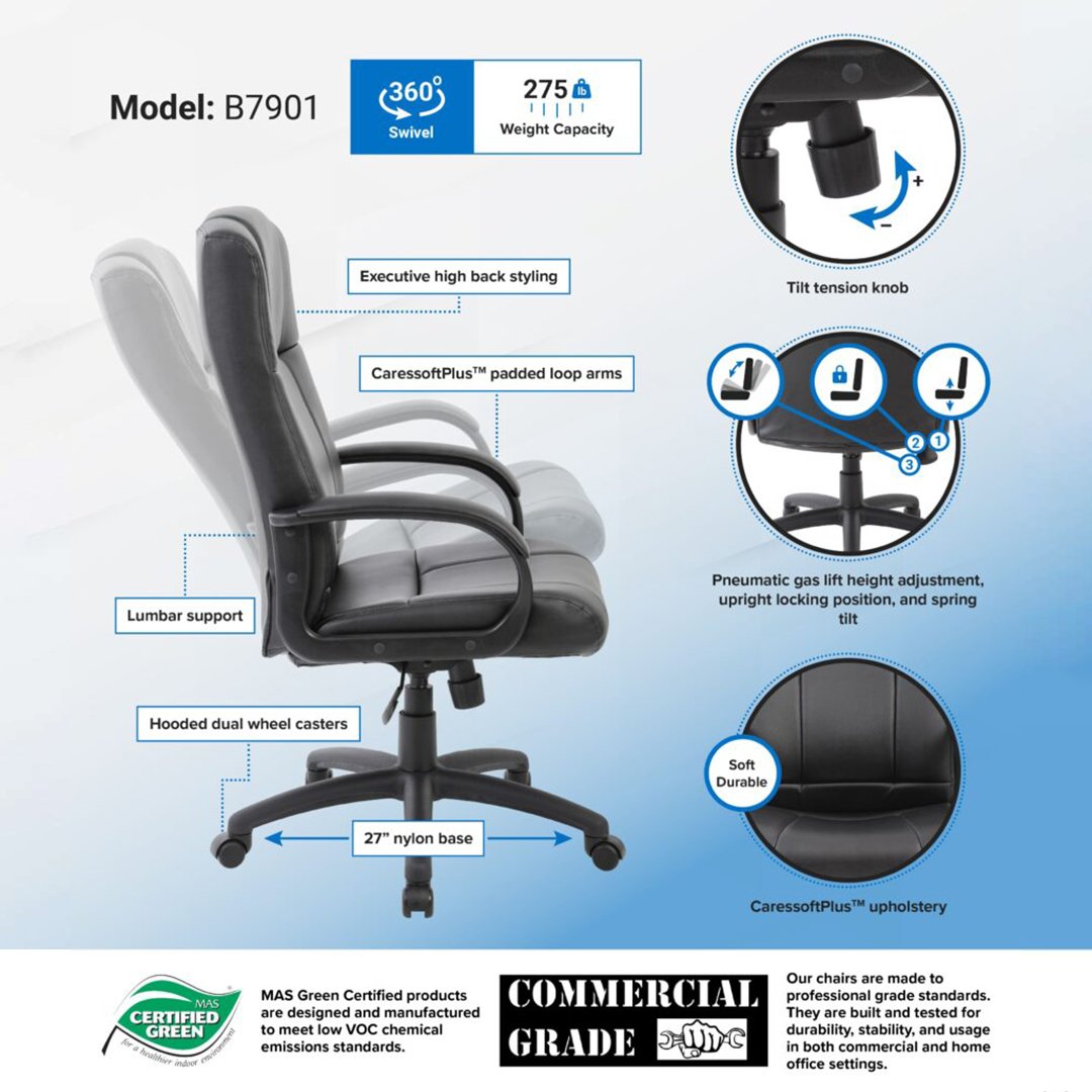 Boss Caressoft Executive High Back Chair - Image 7